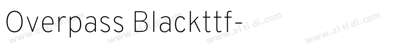 Overpass Blackttf字体转换